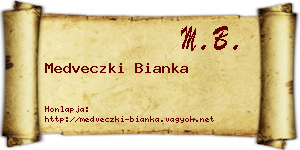 Medveczki Bianka névjegykártya