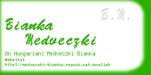 bianka medveczki business card